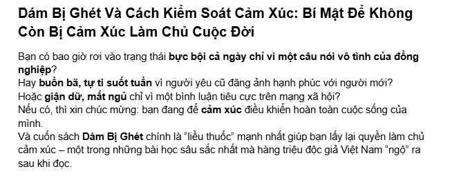 Dám Bị Ghét Và Cách Kiểm Soát Cảm Xúc: Bí Mật Để Không Còn Bị Cảm Xúc Làm Chủ Cuộc Đời